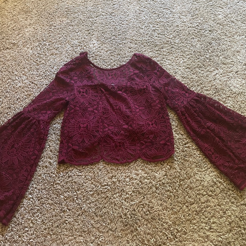 Burgundy crop top